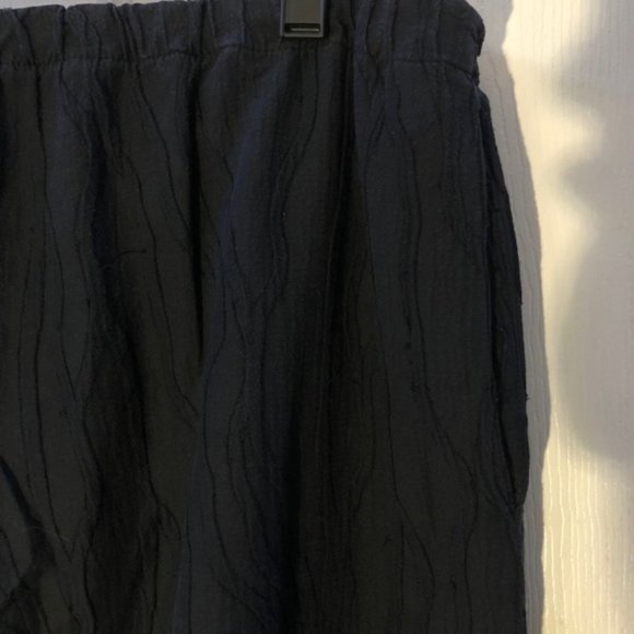 Niche Vintage Linen Blend Cropped Pants Black - Picture 7 of 10